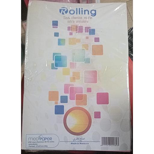 Rame de 250 Chemise Bulle Multi couleur 60G