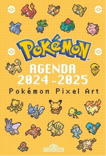 Pokémon – Agenda 2025-2026 – Pixel Art – Avec des coloriages pixels – Dès 7 ans