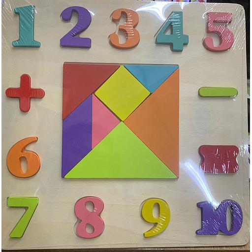 Wooden Puzzles Numbers Shapes Early Learning Toys for Kids