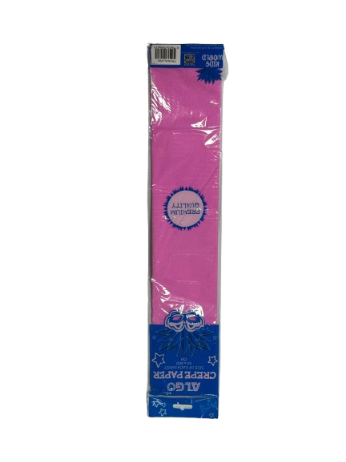 Papier Crépon Rose 50*200Cm
