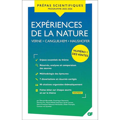 Expériences de la nature – Analyse prépas scientifiques 2025-2026 - Verne - Canguilhem - Haushofer