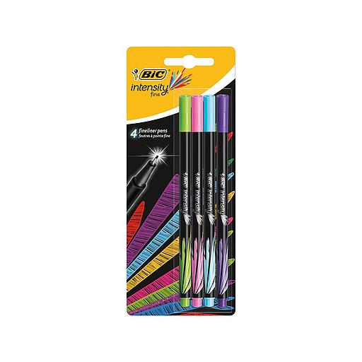 POCHETTE DE 4 STYLOS FEUTRE INTENSITY FINE PASTEL- BIC