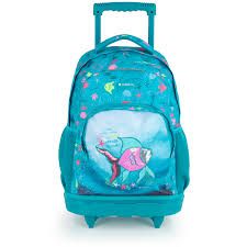 Cartable à Roulette Vert  + Trousse Gabol