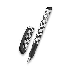 Stylo-plume Schneider Voice noir à carreaux