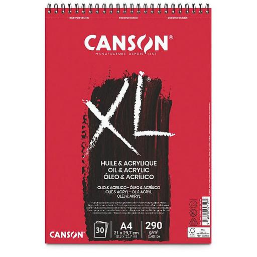 Bloc CANSON XL Oïl & Acrylique A4 290Grs 30F