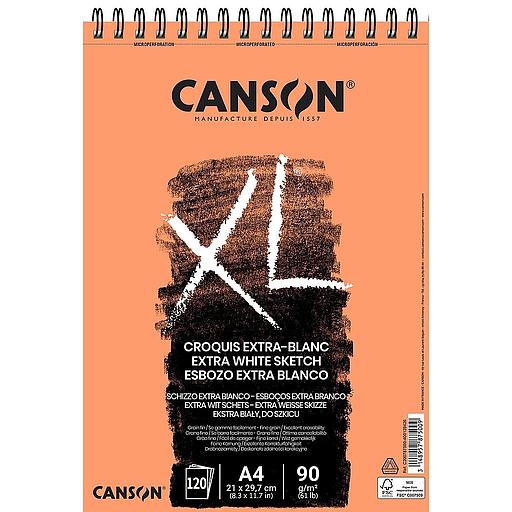 Bloc de Papier Canson XL Extra-Blanc 120 Feuilles A4 90g