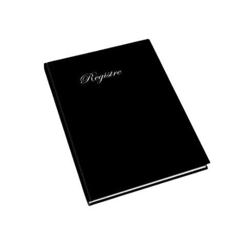 Registre Noir A4 2 Mains 5*5