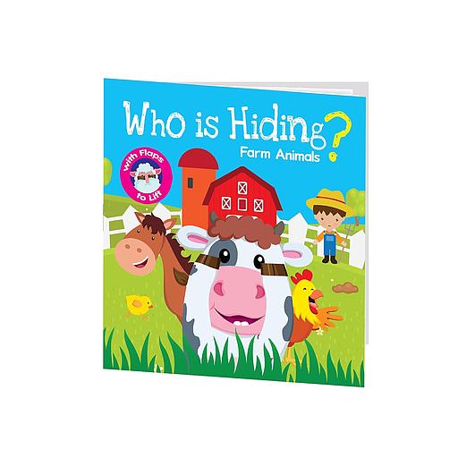 Who is Hiding? Farm Animals: Lift a Flap Board Book for Kids