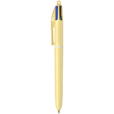 Stylo à bille 4 couleurs - 1 mm - pastel jaune