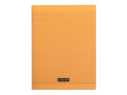 CAHIER 192P 21*29.7 POLY PIQUE SEYES 90G ORANGE