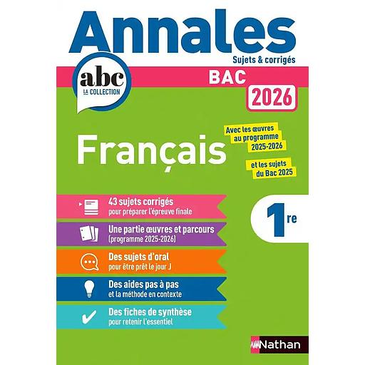 ANNALES BAC: Français 1re