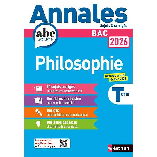 ANNALES BAC 2026: Philosophie Tle