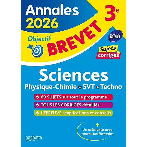 Sciences Physique-Chimie/SVT/Techno 3e