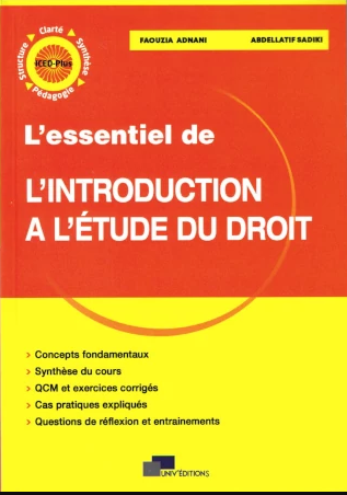 L'ESSENTIEL DE L'INTRODUCTION A L'ETUDE DU DROIT