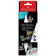 Lot de 2 feutres acrylique - Blanc/Noir