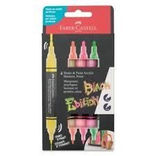 Lot de 4 feutres acrylique - Couleur