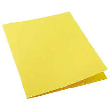 Chemise Cartonnée Jaune 240G Paquet de 100