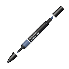 [B624] Marqueur double pointe Bleu Nuit