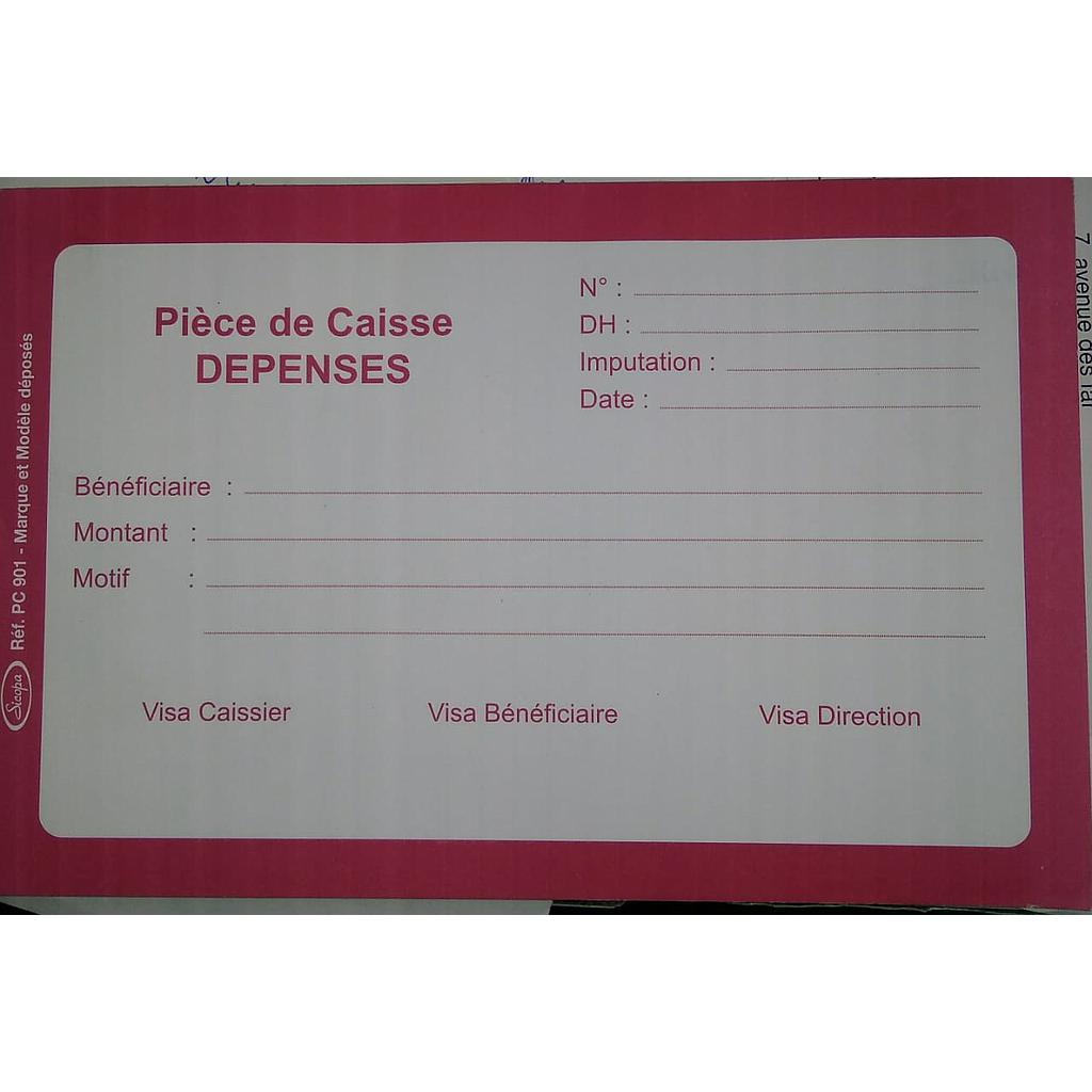 Carnet  Pièce de caisse dépenses  ALMOUGGAR.COM