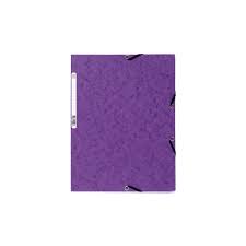 [55508] Chemise à Rabat A4 Cartonnée Violet