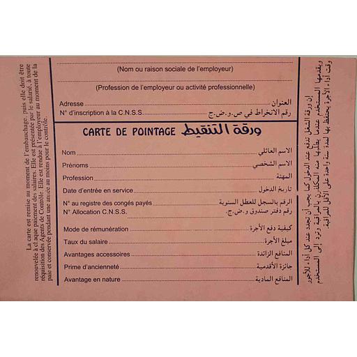 Carte de Pointage