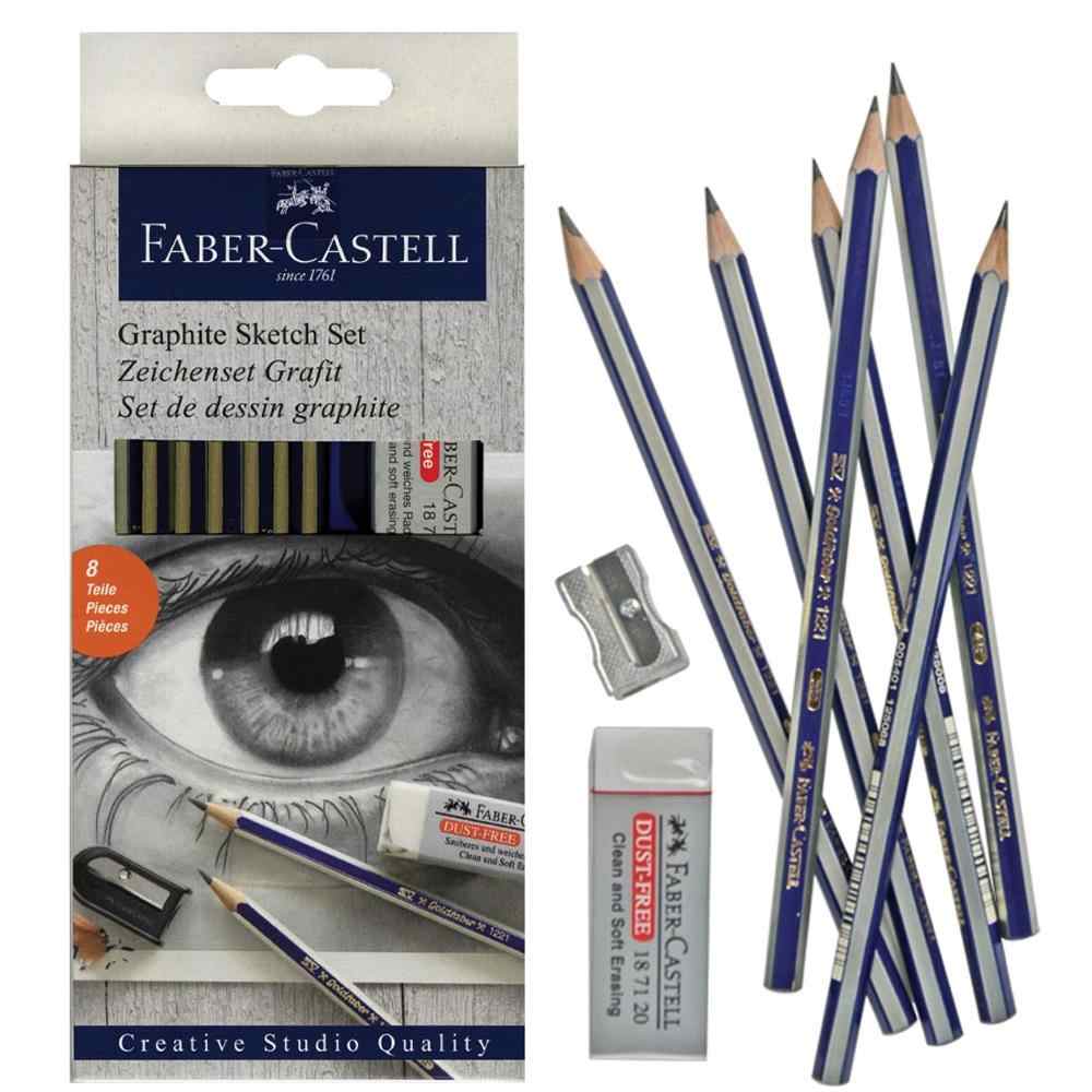 Faber Castell – Ensemble De Crayons De Dessin En Graphite Pour Artistes,  2h, Hb B 2b 4b 6b, Pour Croquis, Fournitures Scolaires - Crayons Classiques  - AliExpress