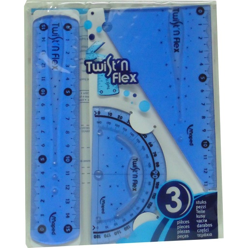 Kit de géométrie Maped Twist'n Flex - mini - 3 pièces
