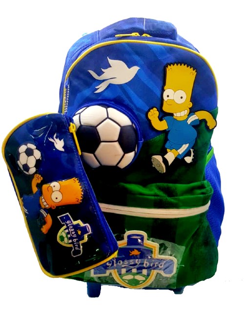 Cartable a roulette Foot simpson 3D Trousse ALMOUGGAR.COM
