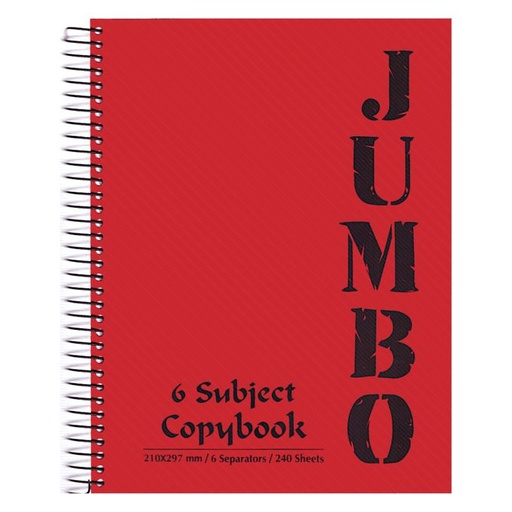 Registre Jumbo  A4 6 sujets
