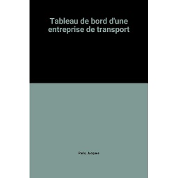 Tableau de bord d'une entreprise de transport