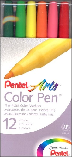 Feutre Pentel Arts Pointe Fin Coloriage 12
