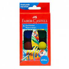 [125008] Peinture à l'aquarelle 8 Couleurs Rèf 125008