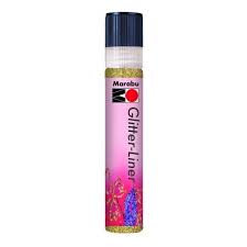 Peinture pour tissus Marabu Glitter liner  - nougat