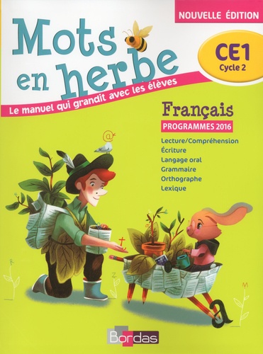 Mots en herbe CE1 - Manuel - 2016