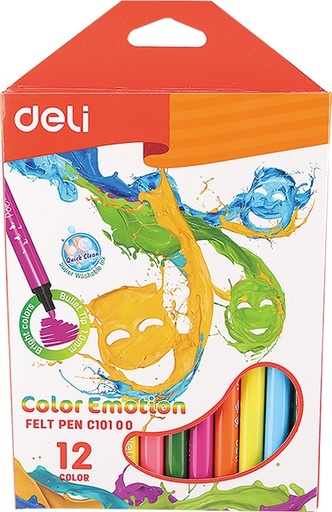 [C10100] 12 Feutres Color Emotion - Encre Lavable