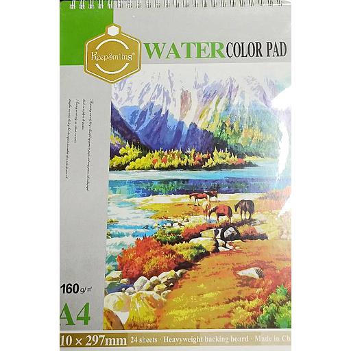 [A4-W] Bloc Aquarelle 24Feuilles 21x29.7 160G