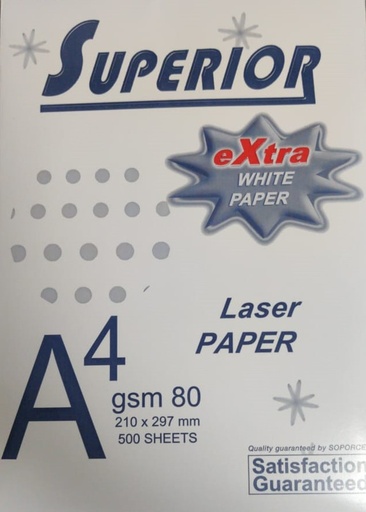Rame de Papier 80G A4 Blanc 500 Feuilles Superior