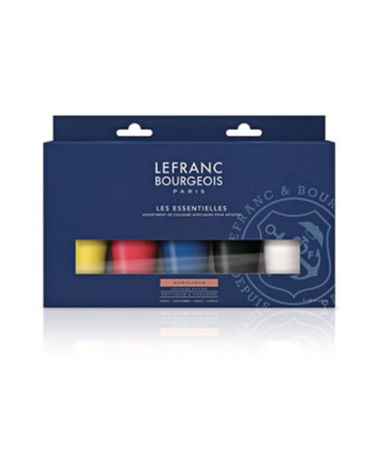 Boite De Peinture Acrylic Lefranc Bourgeois 5 pcs