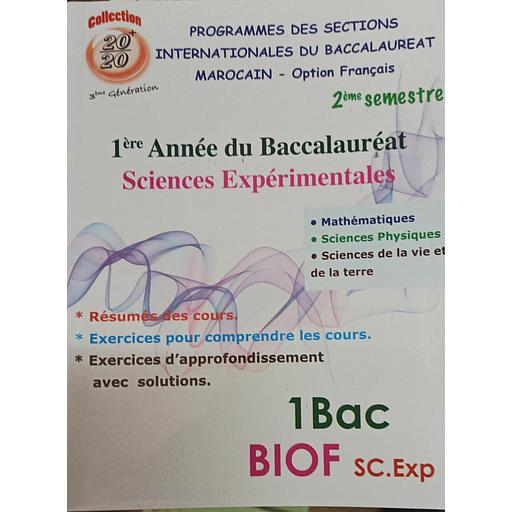 Collection 20/20 1 Bac SC EXP Maths-SVT-PC 2e Semestre