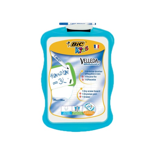 Ardoise + Feutre effaçable Bic Velleda avec Brosse