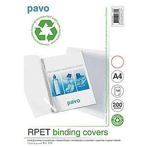 Couverture Grain Cuir A4 Blanc Paquet de 100