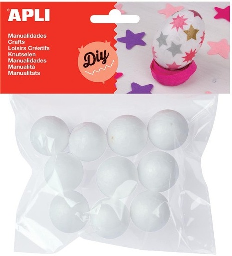 [13278] Sachet de 10 Boules Polystyrène 25MM Kids