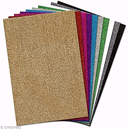 Pochette de 10 feuilles papier mousse brillant 20*30 A4