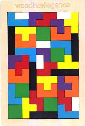 [Abc016] Puzzle en bois Jeu de construction coloré Tangram لعبة بازل تركيب خشبية