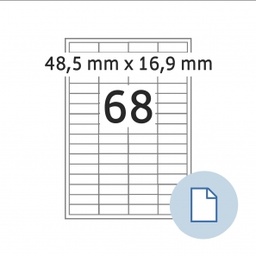 Etiquette A4 *68