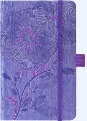 Carnet ligné avec pochette à soufflet intégrée - Camélia