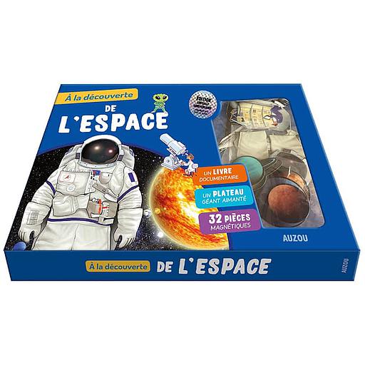 A la découverte de l'espace  - Avec un plateau géant aimanté et 32 pièces magnétiques