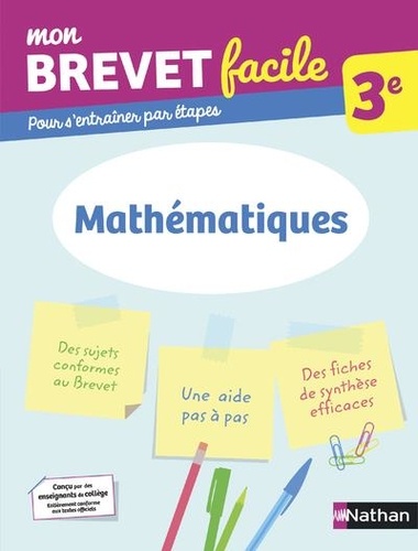 [NAT157586] Mon brevet facile - Mathématiques 3e