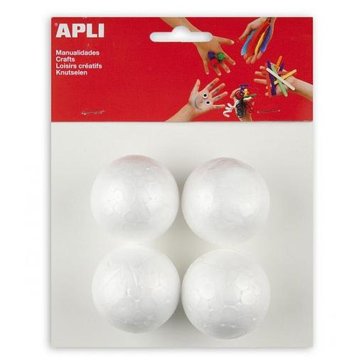 [13279] Sachet de 4 Boules En Polystyrène 45mm