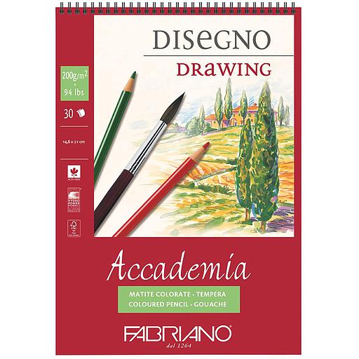 [44201421] Bloc à Dessin 30 Feuilles avec Spiral Academia A5 200G Réf 44201421